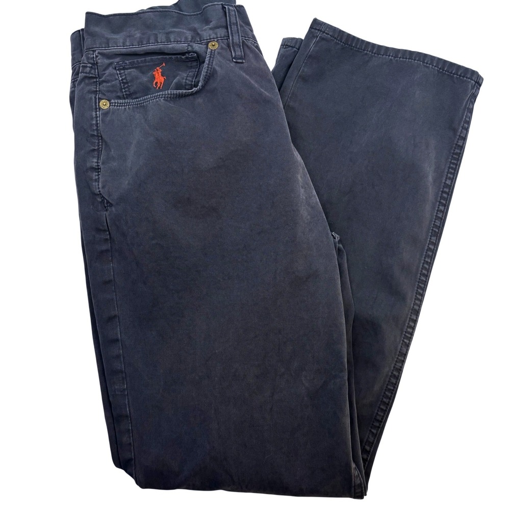 Polo Ralph Lauren Mens Authentic Dungarees Navy Blue Straight Leg Pants 31x30‎